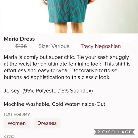 Boutique-Tracy Negoshian Maria dress abstractzebra - Picture 3 of 4